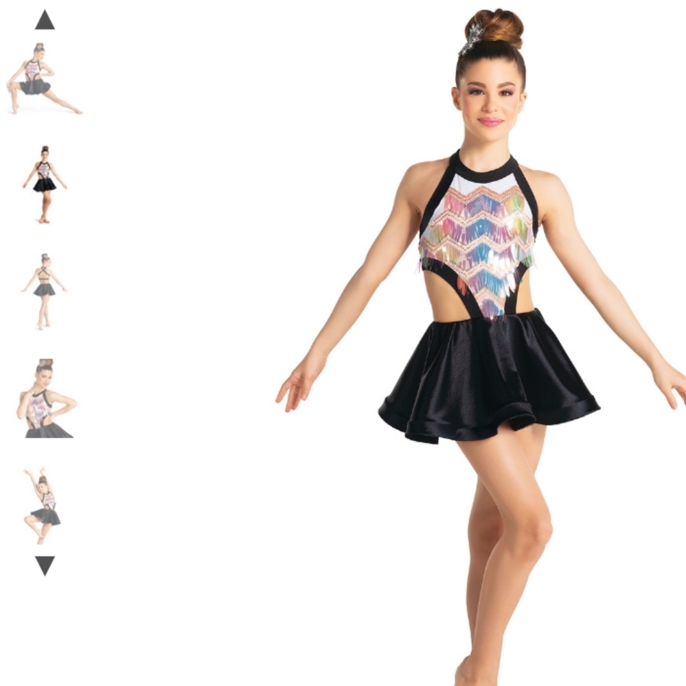 10th House Black/Iridescent Jazz/Tap Costume